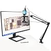 48MP 4K 1080P HDMI USB Industrial Video Digital Microscope Camera 1-130X Zoom C Mount Lens Cantilever Stand for Repair Soldering (Color : 40 LED Light)