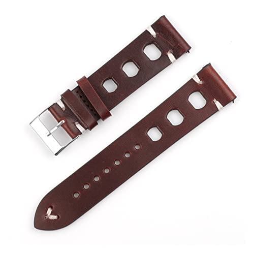 Bracelet de montre cuir vintage fait main YINGO 18mm 20mm 22mm 24mm