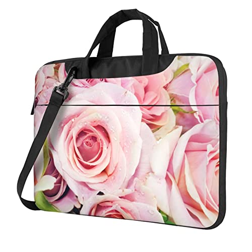 Sac pour ordinateur portable rose pastel Debou Mignon de grande capacité avec bandoulière