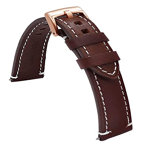 Chtom Correa de reloj de silicona suave e impermeable con costuras deportivas de goma negra con costuras de color 18 mm, 20 mm, 22 mm, 24 mm (color: costuras naranjas, tamaño: 24 mm)