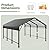 Vongrasig 12x15FT Heavy Duty Metal Carport, Galvanized Steel Car Tent Shelter with Anti-Rust Coating, Outdoor Storage Shed Vehicle Canopy for Cars/Trucks/RVs, Easy Assembly Weatherproof Garage