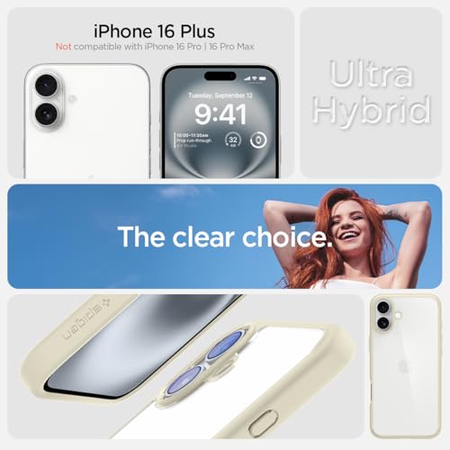 Image of Spigen for iPhone 16 Plus Case, Ultra Hybrid [No Magnet Ring][Anti-Yellowing] - Mute Beige