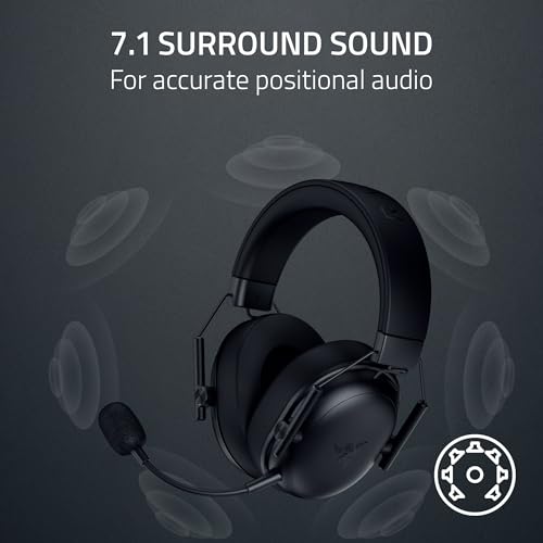 Image of Razer BlackShark V3 X HyperSpeed Wireless Gaming Headset for PC: 50mm Drivers - Cardioid Mic - 2.4 GHz, Bluetooth, USB - Works with Mac, PS5, Nintendo Switch, Smartphone - Black (Renewed)