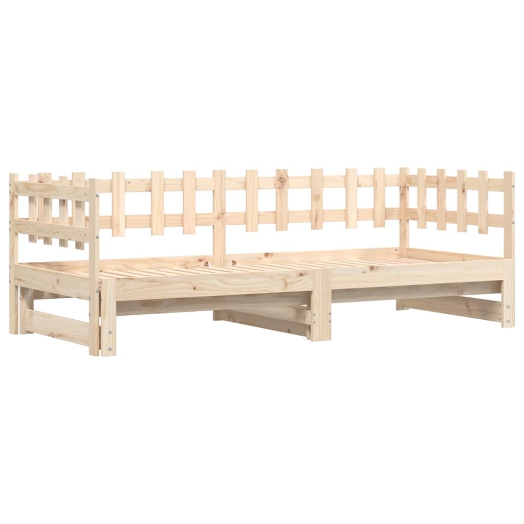 vidaXL Sofá Cama extraíble Madera Maciza de Pino 2X(90x200) cm