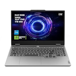 Lenovo LOQ Gaming AI Laptop | 15.6" Full HD 144Hz Display | NVIDIA GeForce RTX 5060 | Intel Core i5 | 16GB RAM | 1TB SSD | Win11 | QWERTZ | Weiß beleuchtete Tastatur | Grau | 3 Monate GamePass