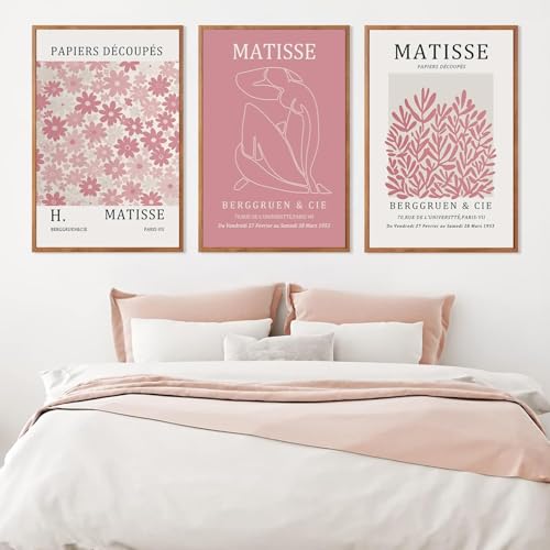 Tableau Matisse rose toile décorative florale impression art abstrait - 3