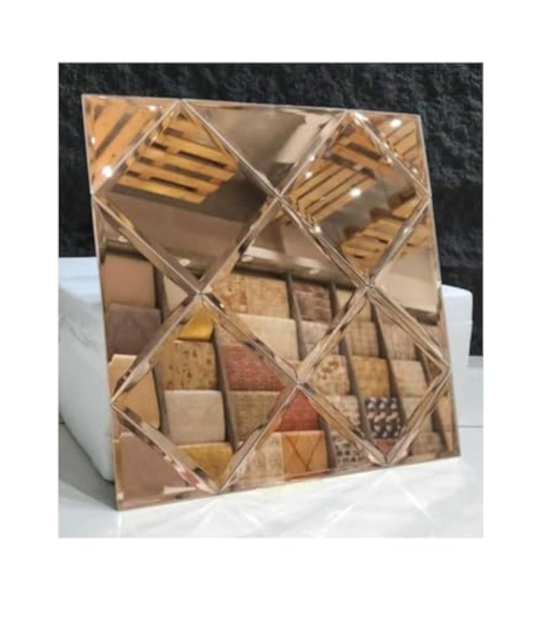 Self Adhesive Glass Mosaic Tile Sticker Sheet, Waterproof