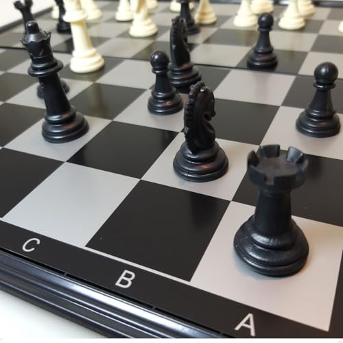 Tabuleiro Xadrez Profissional Grande Dobrável Magnético Imã Jogo Raciocínio Estrategia