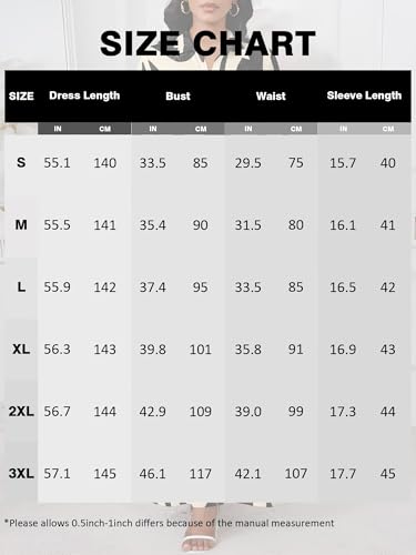 Image of PinkPatty Women's Casual 3 /4 Sleeve Polo V Neck Bodycon Maxi Dress
