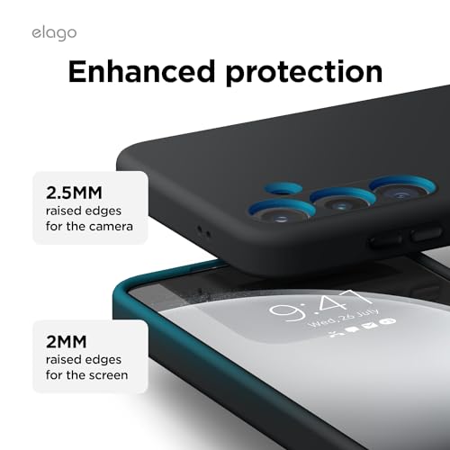 elago Compatible with Samsung Galaxy S24 Plus Case, Liquid Silicone Case, Full Body Protective Cover, Shockproof, Slim Phone Case, Anti-Scratch Soft Microfiber Lining, 6.7 inch (Black) by elago - Image 6
