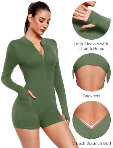 Mono deportivo push up STARBILD de manga larga con bolsillos 7