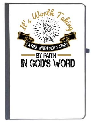 UDNAG Ruled Notebook Diary 'Faith | It's Worth Taking a Risk When Motivated by Faith in 's Word', [A5 80Pages 80GSM]