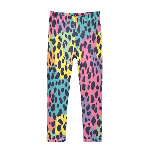 Bolaz Toddler Girls Leggings Printed Yoga Pants Leggings Pink Blue Leopard for Kids