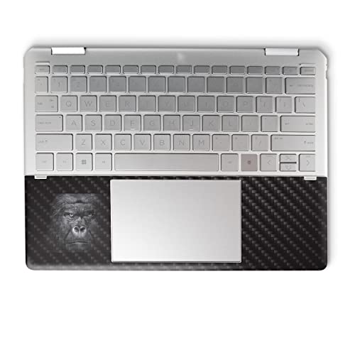 Image of MightySkins Carbon Fiber Skin Compatible with HP Spectre x360 14 inch (2022) Full Wrap Kit - Mono Gorilla | Protective, Durable Textured Carbon Fiber Finish | Easy to Apply | Made in The USA