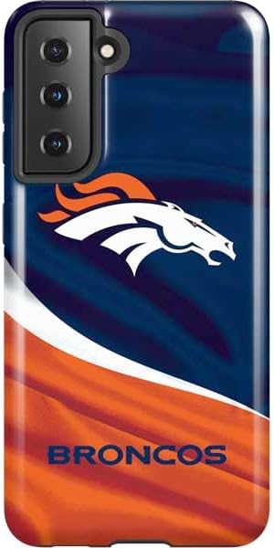 Skinit Pro Phone Case Compatible with Galaxy S21 5G - Officially Licensed NFL Denver Broncos Large Logo Design