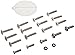 Pentair 85008700 Standard Screw Kit with 12-Hole Pattern Replacement Admiral Pool and Spa Skimmer