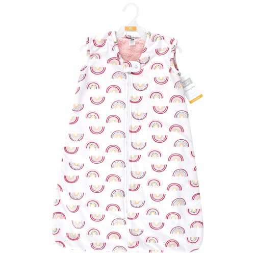 Image of Hudson Baby Infant Girls Long Sleeve Plush Faux Fur Sleeping Bag, Wearable Blanket
