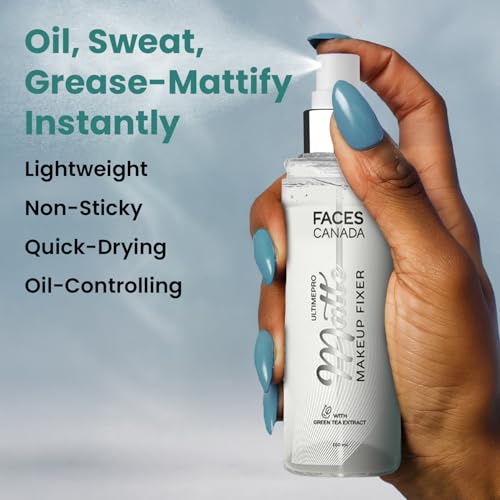 Image of FACESCANADA Ultime Pro Matte Makeup Fixer,100Ml|Long Lasting Makeup Setting Spray|Keeps Makeup Intact|Flawless Matte Finish|Hydrates,Soothes&Refreshes Skin|Non Drying&Controls Oil,1 Count (Pack of 2)
