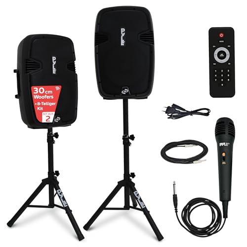 Pyle PA Anlage, 1800W- PA Anlage Komplettset, Lautsprecher mit...