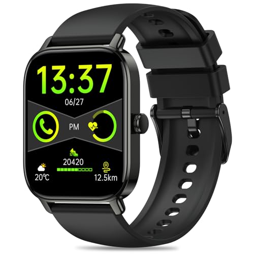 Smartwatch Herren Damen Fitnessuhr mit Telefonfunktion: Bluetooth Anruf uhr Smart Watch Wasserdicht Armbanduhr Fitness t...