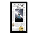 Creative Picture Frames 11' x 22' Black Newspaper Display Frame without Mat, News Article Glass Picture Frame with Hanging Hardware