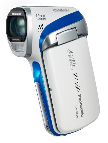 HX-WA20EG-W HD-Camcorder (16 Megapixel, 5-fach opt. Zoom, bis zu 3m wasserdicht, staubgeschützt, 28mm Weitwinkel). weiß