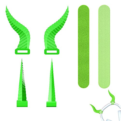 Baokuan Cool Horns Headphone Attachment, Funny Gaming Headset Decor, Lovely Attachable Accessory for Headphones with Adjustable Straps