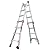 Little Giant Ladders, Velocity with Wheels, M17, 17 Ft, Multi-Position Ladder, Ratchet™ leg levelers, Aluminum, Type 1A, 300 lbs weight rating, (15417-801)