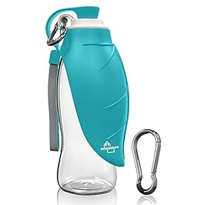 Innoshopp Dog Water Bottle – Portable Travel Dog Water Dispenser Including Carabiner – Leak Proof & BPA Free Dogs Drinking Bottle for Walking, Hiking & Travel(Blue)