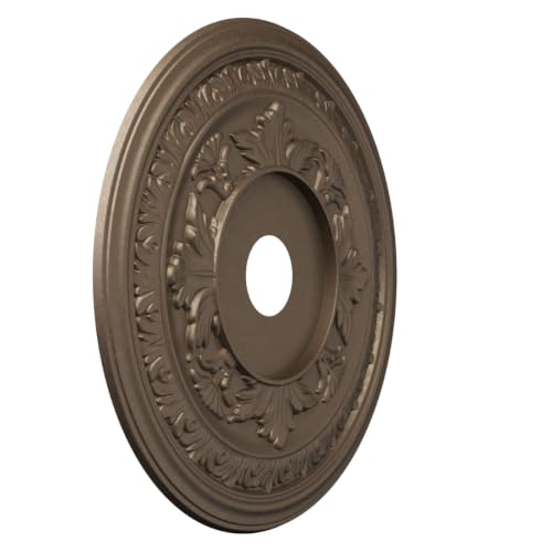 Image of 22 inchOD x 3 1 /2 inchID x 1 inchP Baltimore Thermoformed PVC Ceiling Medallion (Fits Canopies up to 7 3 /4 inch), UltraCover Satin London Grey