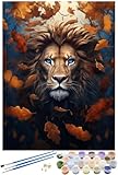 🎨【DIY 5D PAINT BY NUMBERS animale 】 - La cornice fai da te ha numeri prestampati che corrispondono al set di colori. Ogni colore di vernice è etichettato con un numero. Segui semplicemente i numeri. Kit dipingi con i numeri su tela (90x120cm con cornice).