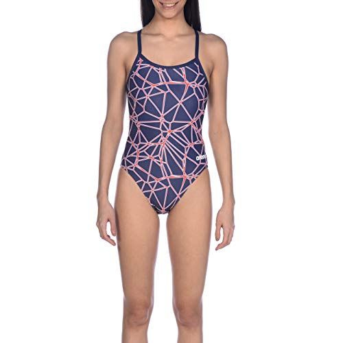 Arena Women's Carbonics Pro Challenge Back One Piece Swimsuit, Navy, 36