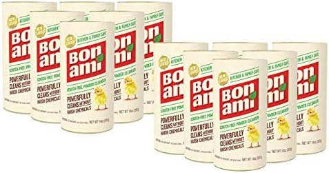BON AMI Powder Cleanser for Kitchens & Bathrooms - All types of Surfaces, Cleans Grime & Dirt, Polishes Surfaces, Absorbs Odors (12 Pack)