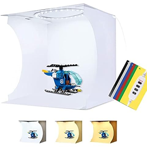 Monodeal Portable Photo Light Box, 30cm Light Box Photography, Foldable Photo Studio Tent with 6 Colors Backdrops for Product Photography Cover