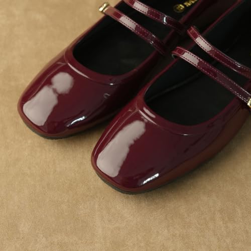 Image of Theater Bianca Mary Jane Shoes for Women with Double Buckle Straps, Bow Accent and Soft Cushioned Insole