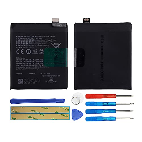 Duotipa Batterie de rechange BLP701 compatible avec Oppo Reno avec outils Cover