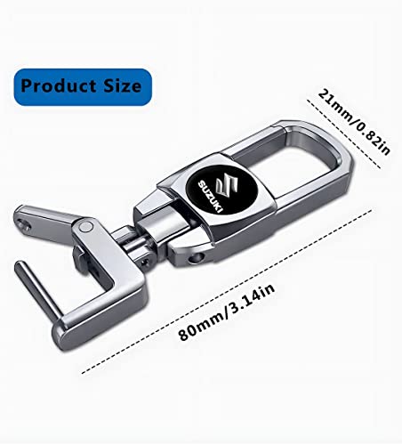 Image of Greenworld Silver Color Car Key Fob Key Chain Heavy Duty Keychain for Suzuki /Dzire /Swift /Breeza /Scross /Baleno /Alto /Wagonr /Xpresso /Ciaz /Ignisar