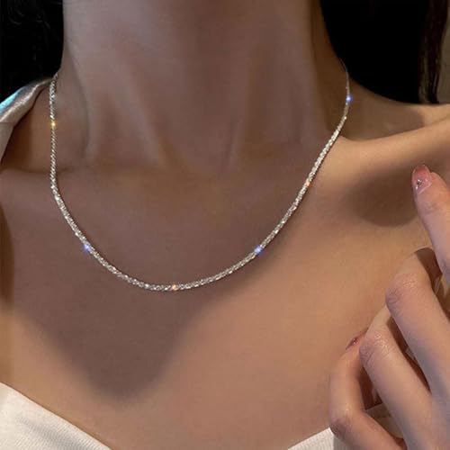 Layered 925 Sterling Siver Cross Charm Pendant Necklace Set for Women Bling Double Layer Rope Chain Choker Layering Necklace Set for Wedding and Any Romantic Occasion3