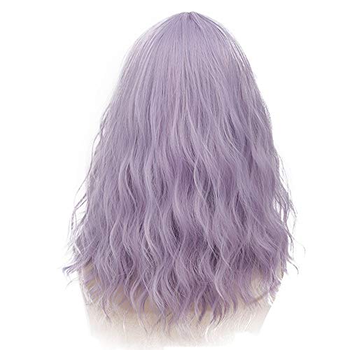 Probeauty Fairy Collection 45CM Long Curly Women Lolita Anime Cosplay Wig (Without Ombre Pastel Purple F19)