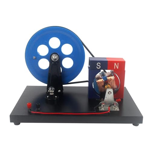 JDXQBLD Hand-Crank AC and DC Generator Model Physics Faraday Hand-Crank Generator Electromagnetic Electricity Generation Teaching Instrument Hand Cranked AC and DC Generators Woo