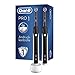 Oral-B PRO 1 750 Doppelpack Elektrische Zahnbürste/Electric Toothbrush für eine gründliche Zahnreinigung, 1 Putzprogamm, Drucksensor & Timer, 1 CrossAction Aufsteckbürste, schwarz