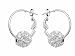 Produktbild korpikus® Kristallrhinestone-Jewel Shiny Silver Metal 'Ball' Ohrringe Set in KOSTENLOS Organza-Geschenk-Beutel!