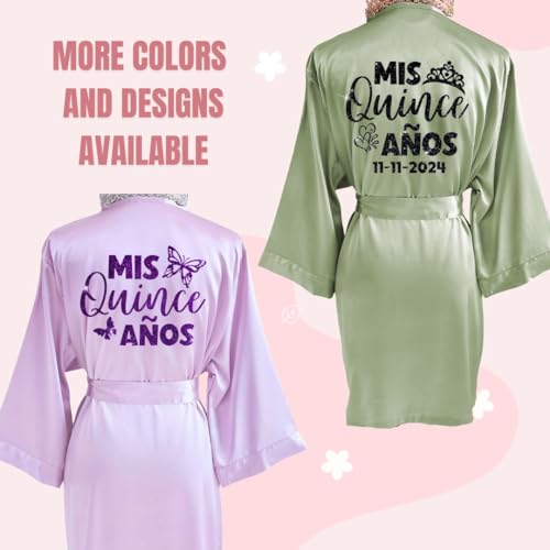 Joyma Belle Gifts Personalized Quinceañera Satin Robe thumb #1