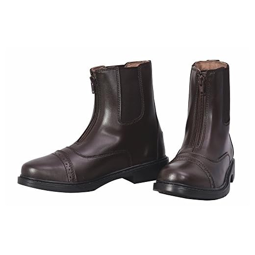 TuffRider Women's Starter Front Zip Paddock Boots, Mocha, 8.5