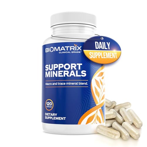 BioMatrix Mineral Supplement for Men and Women, Chelated Minerals | Iron-Free, Calcium, Magnesium, Copper, Zinc, Vitamin D, Iodine | Veggie Caps, 30-Day Supply BioMatrix Mineral Supplement for Men and Women, Chelated Minerals | Iron-Free, Calcium, Magnesium, Copper, Zinc, Vitamin D, Iodine | Veggie Caps, 30-Day Supply
