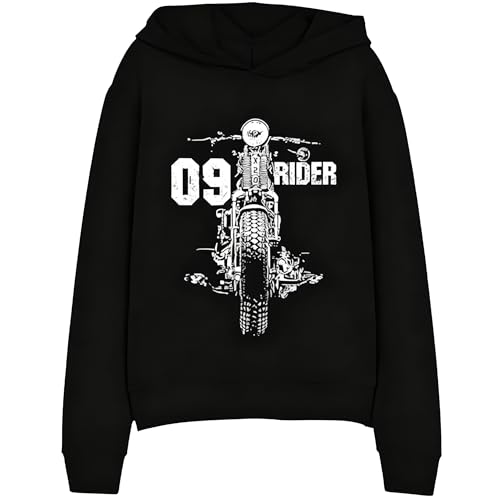 Image of minicult Unisex-Child Cotton Blend Round Neck Sweatshirt(Black)