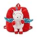 FENICAL Sac à Dos Licorne Mini Sacs de Bande dessinée Mignon Sac à Main en Peluche pour Enfants bébé (Rouge)