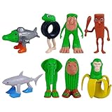 SSKHE 8PCS Italian Brainrot Figurine-Tung Sahur Jouet,Figurine-Ballerina Capuccina,Brainrot Peluche Plush Toys,3D Amusantes Déco De Bureau,Étagère & Idée Cadeau Originale (8PCS Figures)