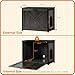 Dwanton Cat Litter Box Furniture Hidden, Cat Litter Box Enclosure, Reversible Entrance Can Be on Left or Right Side, Indoor Cabinet, Wooden Washroom, End Table, Nightstand, Dark Gray, 27.6