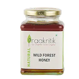 Praakritik Natural Wild Forest Honey, Organic, Produce of Wild Honey Bee of Forest, Raw Unprocessed Unheated, No Artificial Color, 500 Grams